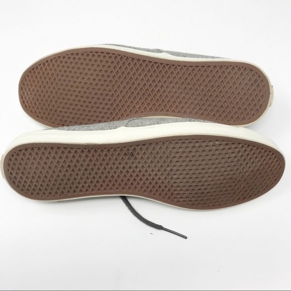 Vans Grey Flannel Rubber Toe Lace Up Sneakers Sz 8 - Picture 6 of 8